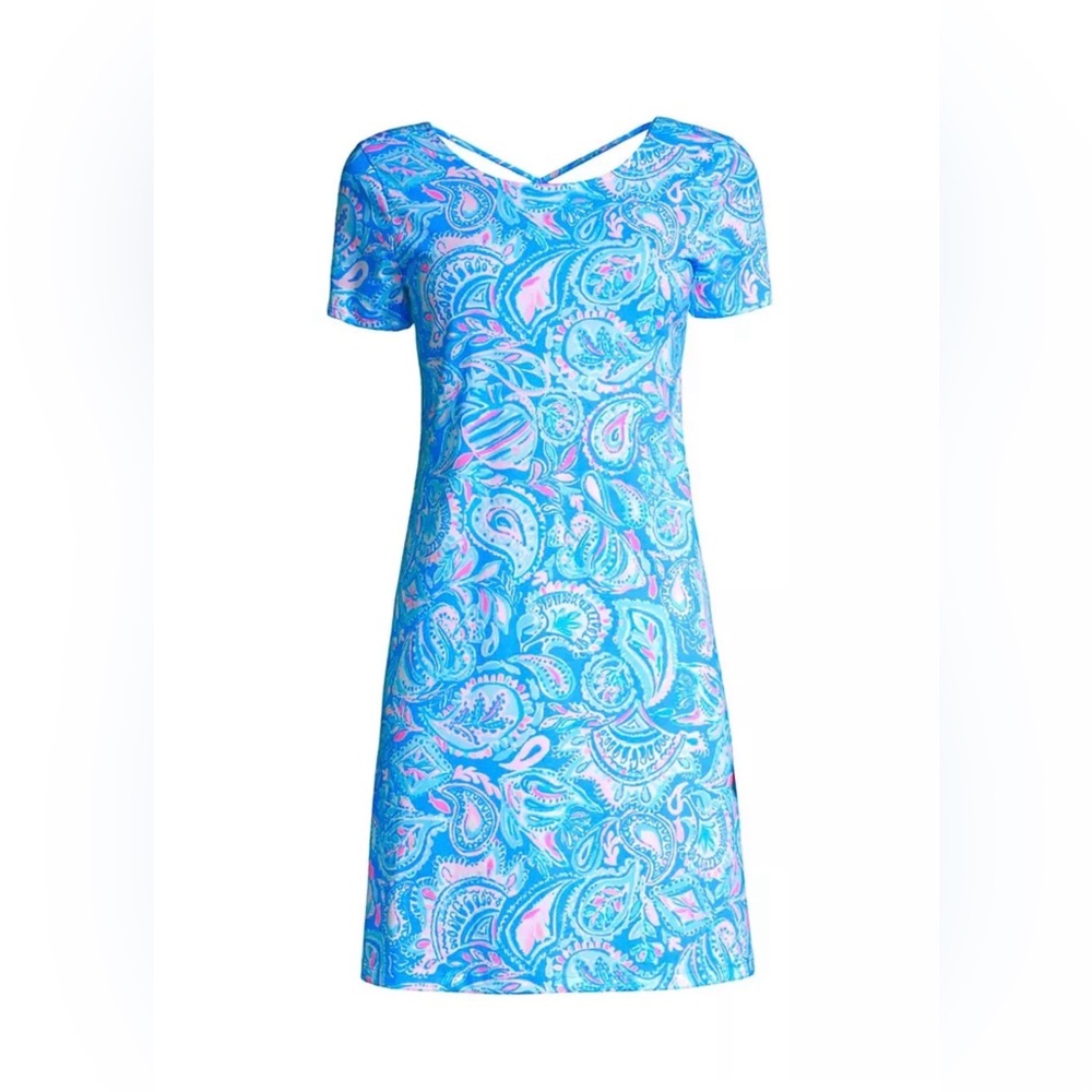 Lilly Pulitzer Kimi T-Shirt Dress Zanzibar Blue Fish Dress